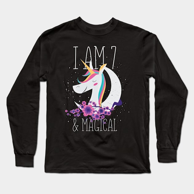 Unicorn Kids Long Sleeve T-Shirt by JoeColors